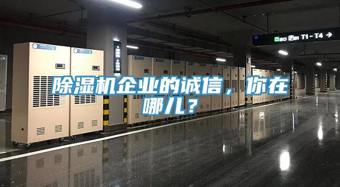 除濕機(jī)企業(yè)的誠信，你在哪兒？